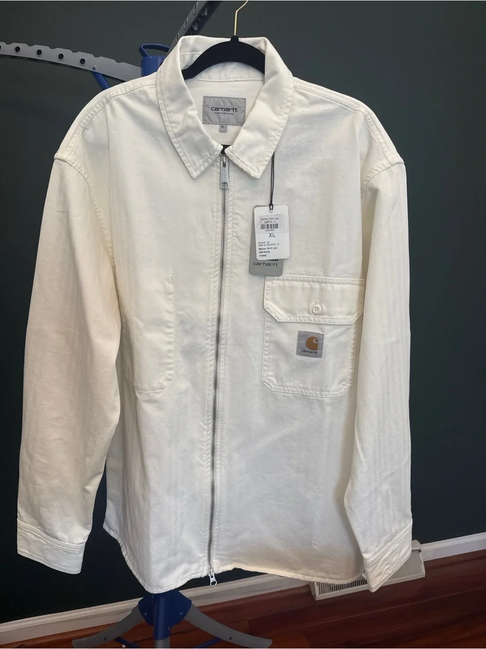Carhartt WIP Rainer Shirt Jac Off-White Rinsed